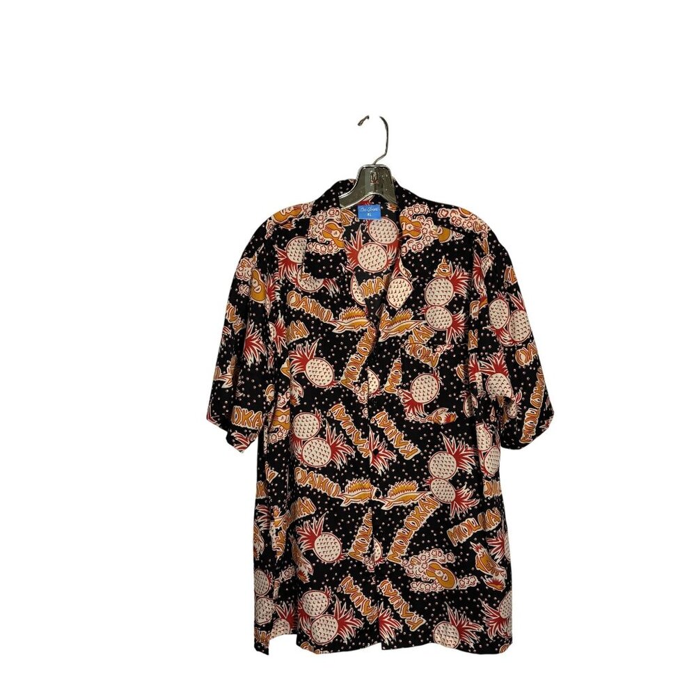 Vintage On Shore XL Hawaiian Pineapple Print Button-Up Shirt
